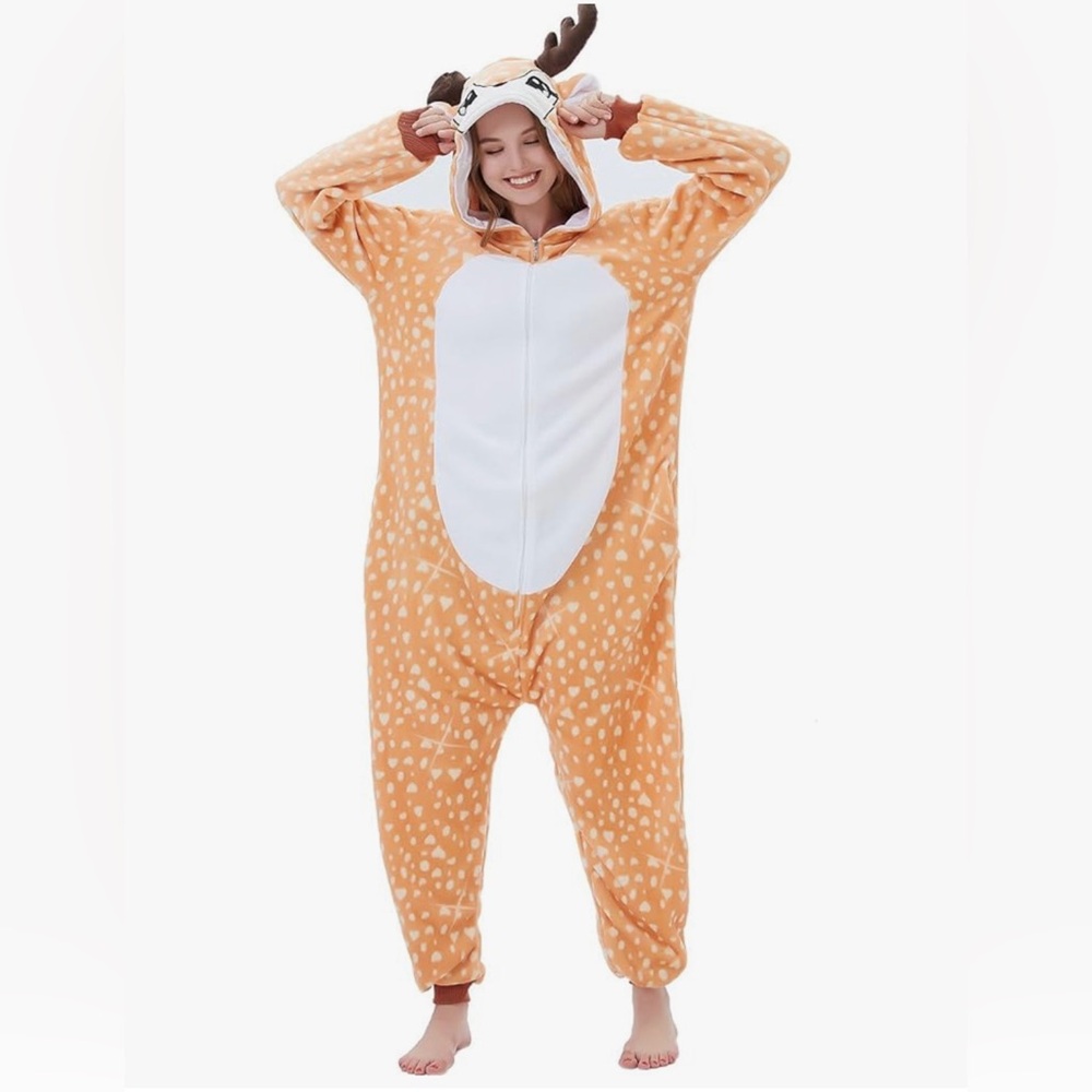 Deer Onesie for Adults Size Large